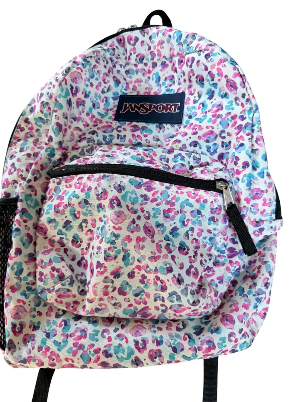 💜🩷🩵🖤 JanSport “Leopard Dots” Cross Town Backpack 🖤🩵🩷💜